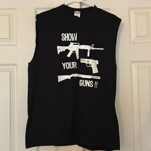 Men’s Black Large Tank - Guns